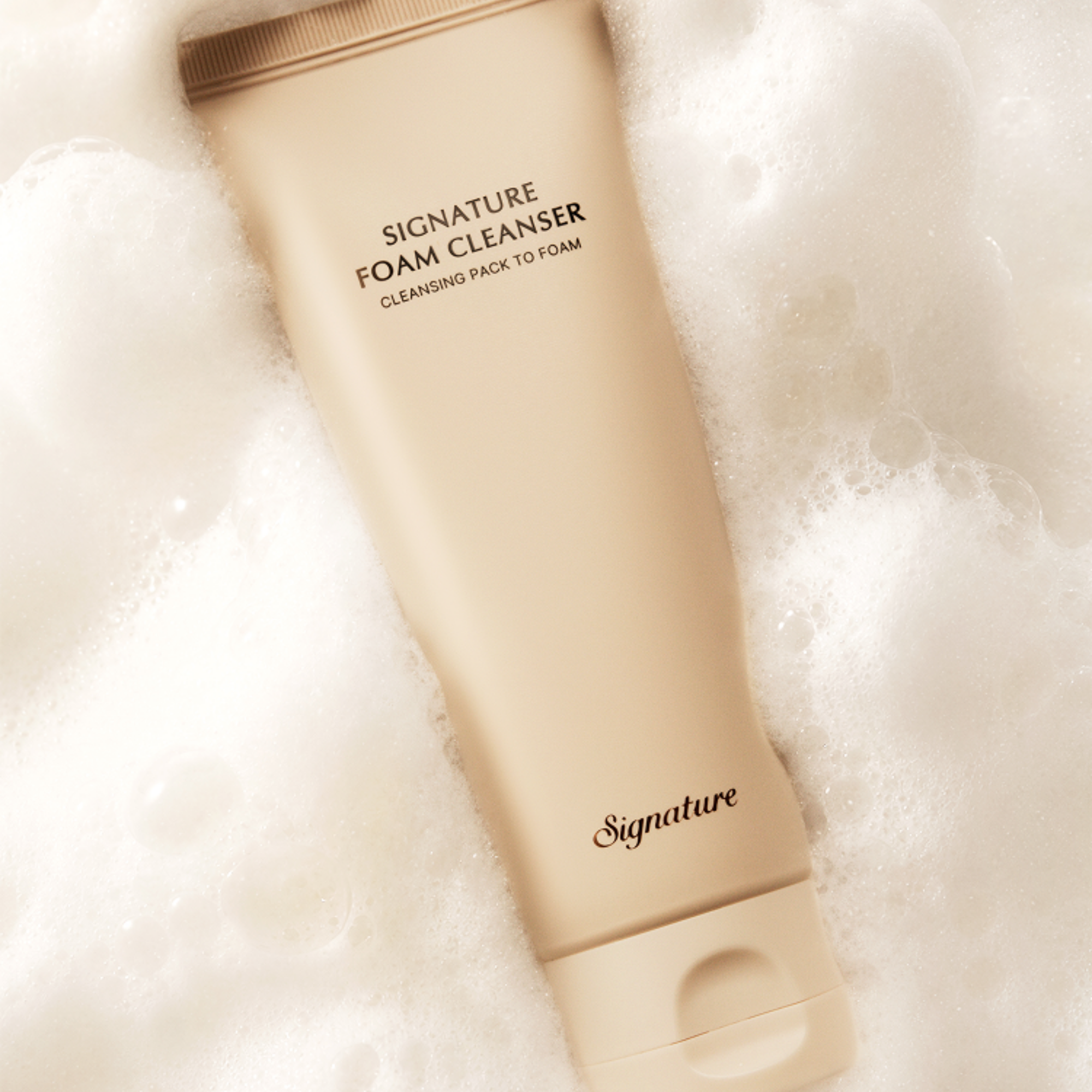 Tube of From9 Signature Foam Cleanser Korean skincare NZ on a foamy background Icon Haircare & Beauty NZ